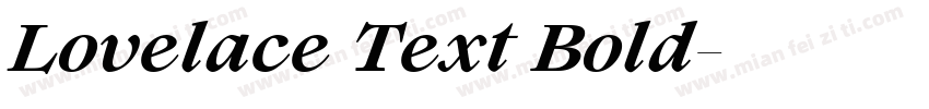 Lovelace Text Bold字体转换